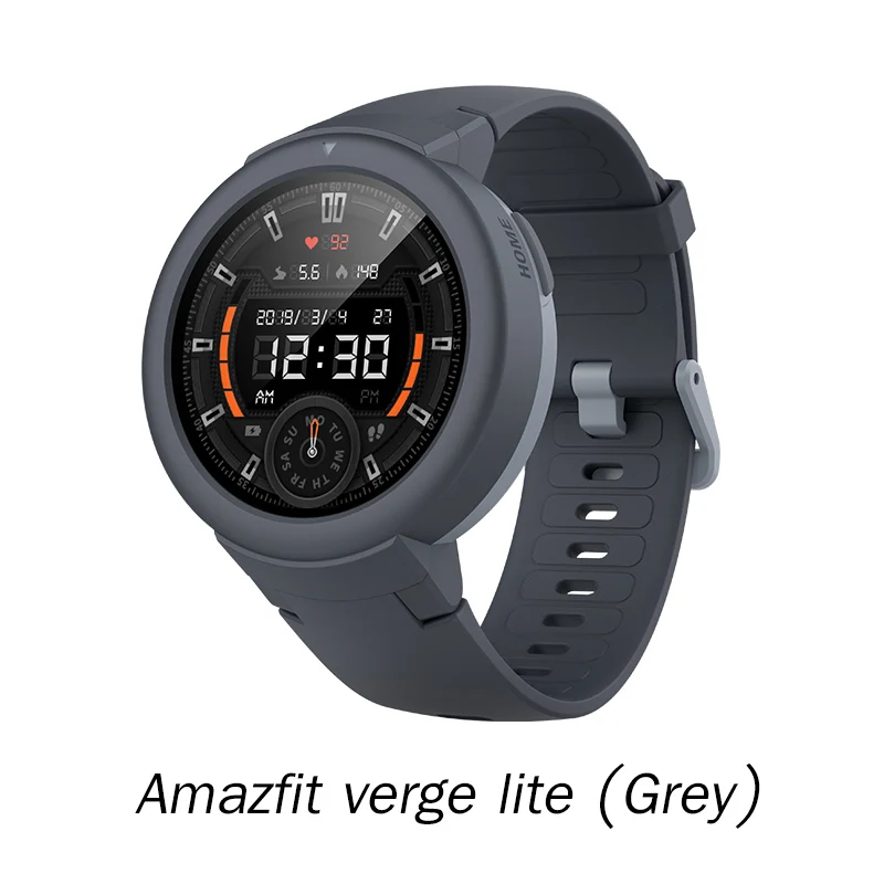 Английские Xiaomi Huami Amazfit Verge Lite gps Смарт часы IP68 1," AMOLED экран 20 дней жизни батареи Verge Lite наручные часы - Цвет: Grey