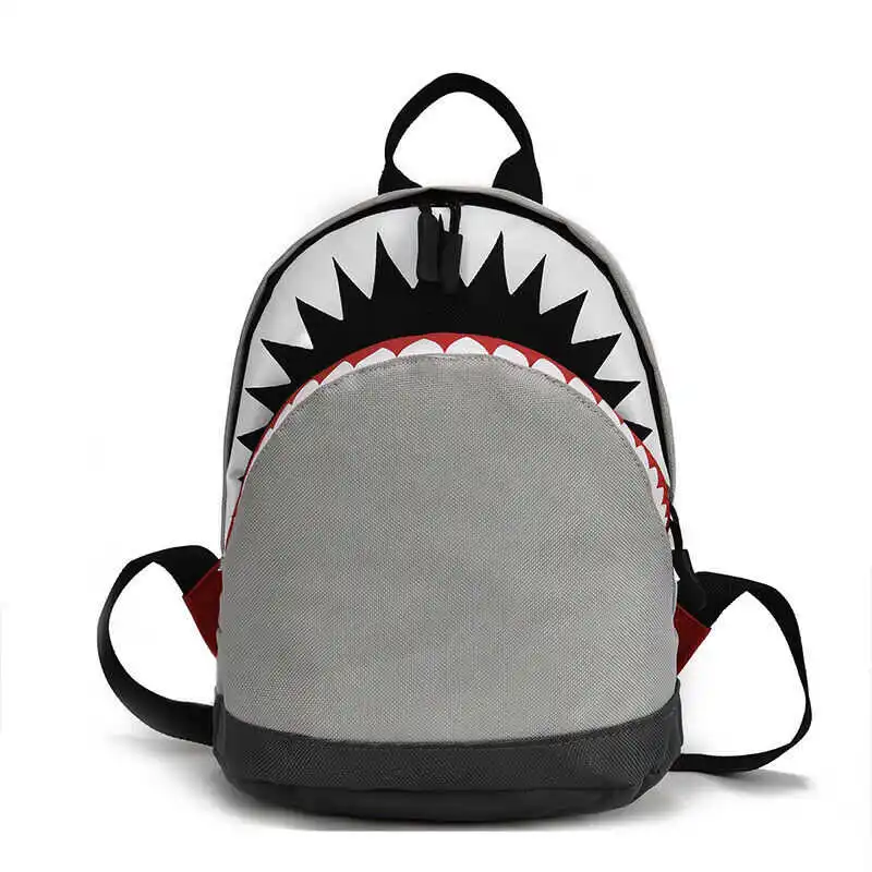 Рюкзак для мальчиков и девочек с рисунком акулы; школьная сумка; Baskpack для детей - Цвет: A2