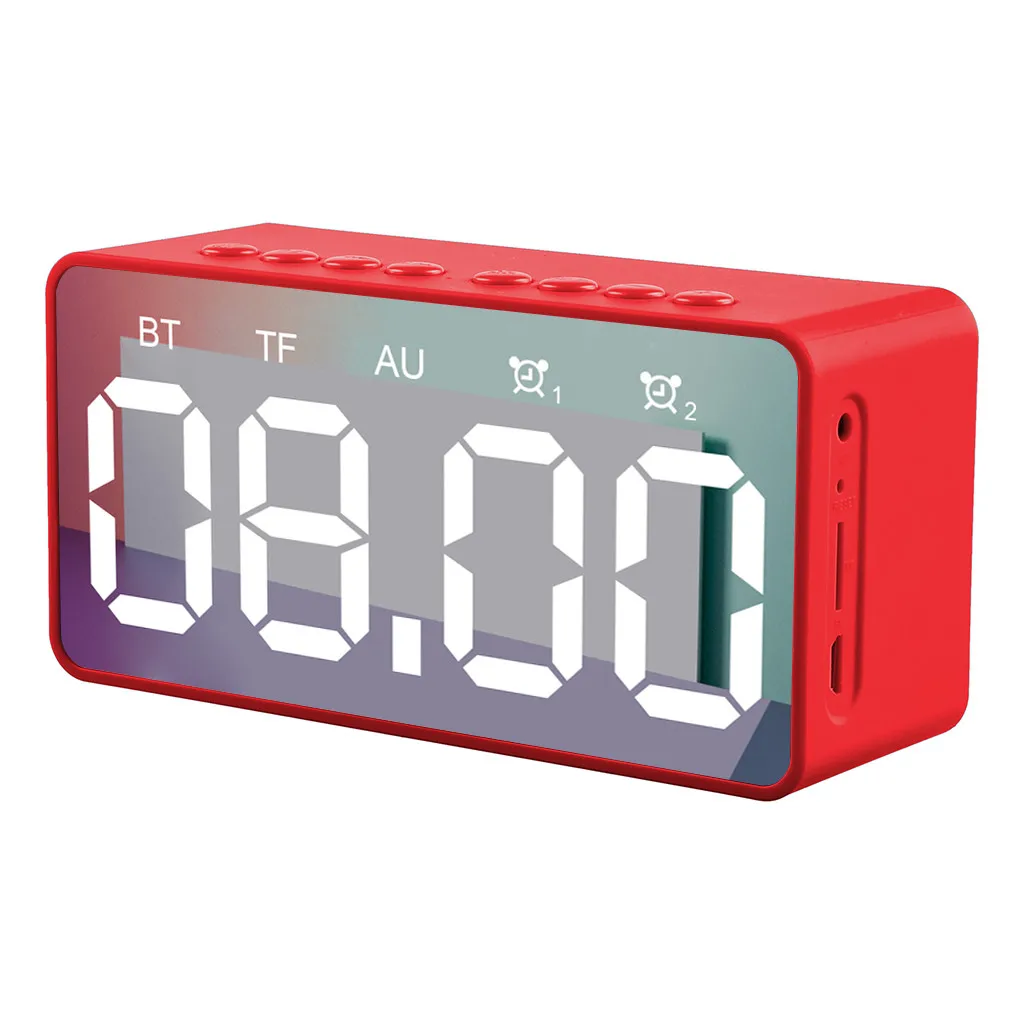 HIPERDEAL BT506 Мини Bluetooth беспроводной сабвуфер TF карта Аудио будильник домашний, Настольный Будильник Bluetooth Динамик Зеркало