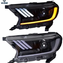 Автомобильный Стайлинг VLAND, головной светильник для Ranger, головной светильник,,, для Mustang, светодиодный светильник с движущимся сигналом+ DRL