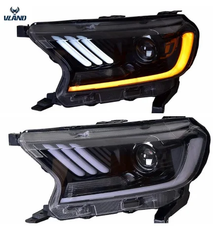 VLAND car styling head lamp for Ranger headlight 2016 2017 2018 2019 Mustang light with LED moving signal+DRL | Автомобили и