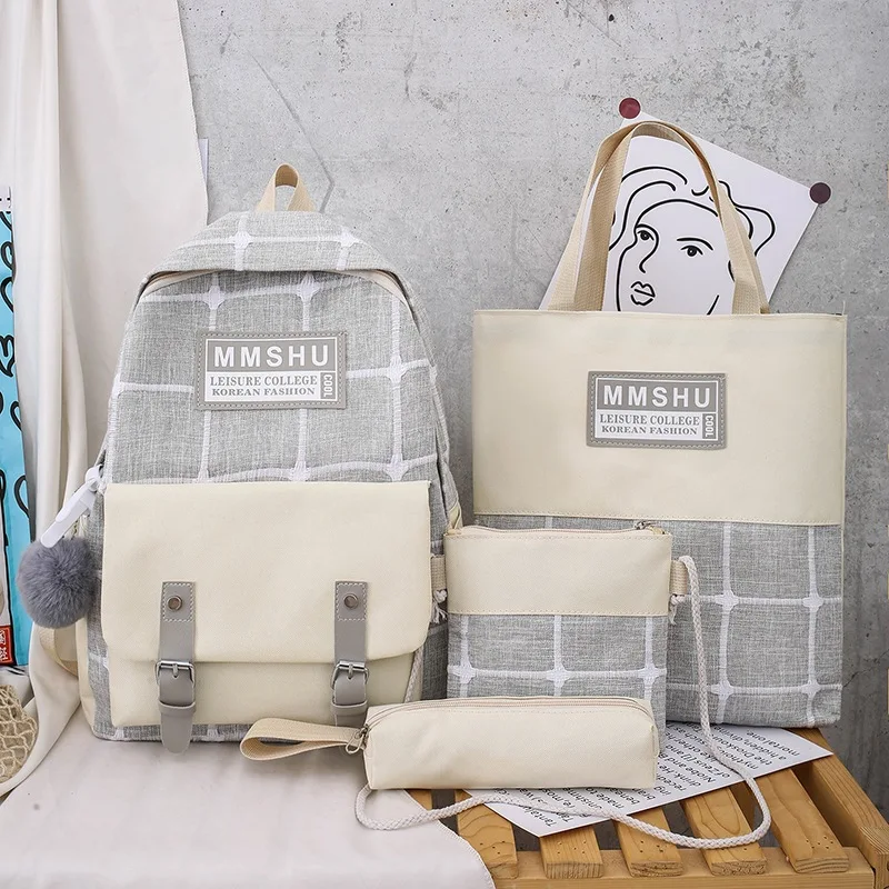 Холщовые школьные ранцы для девочек-подростков женские вместительные рюкзаки