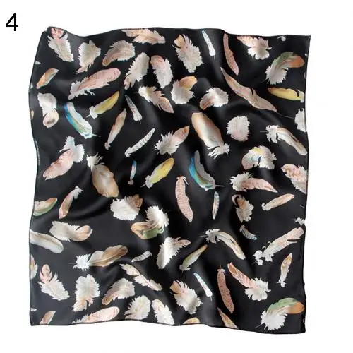 4 Теги de moda bufanda высокое качество para mujer pequeños cuadrados suaves bufanda фарфор de la cabeza con estampado de r - Цвет: 4