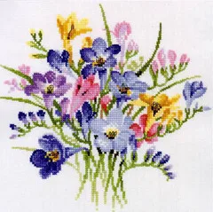 

T423 flower [beautiful flower 5] Korean style precision printed cross stitch set