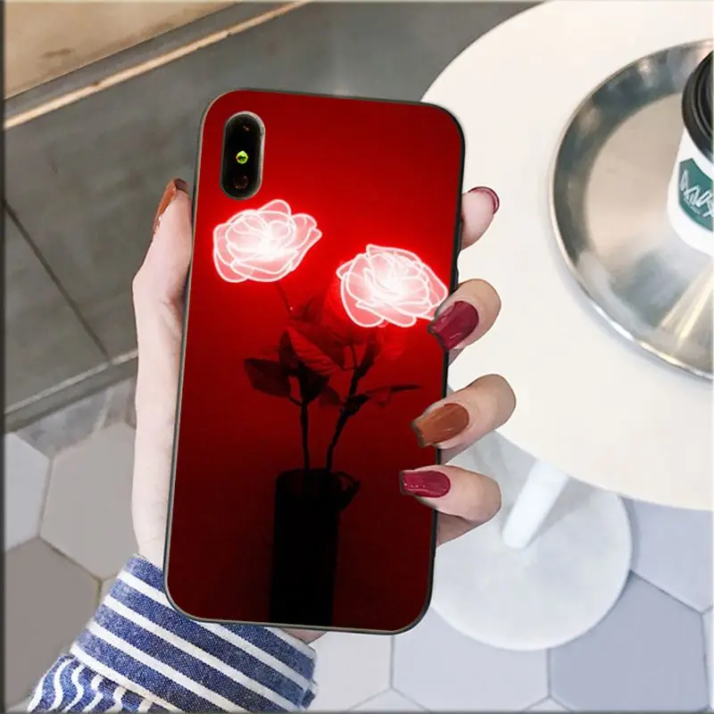 MaiYaCa светящаяся Роза в темноте аксессуары для телефонов Чехол для iPhone 11 Pro XS MAX XS XR 8 7 6 Plus 5 5S SE
