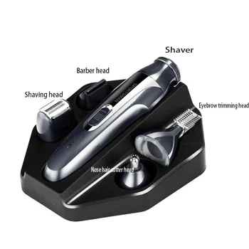 

5 in 1 rechargeable electric shaver razor hair clipper nose ear trimmer men hair cutting machine Ms Eyebrow trimming epilator