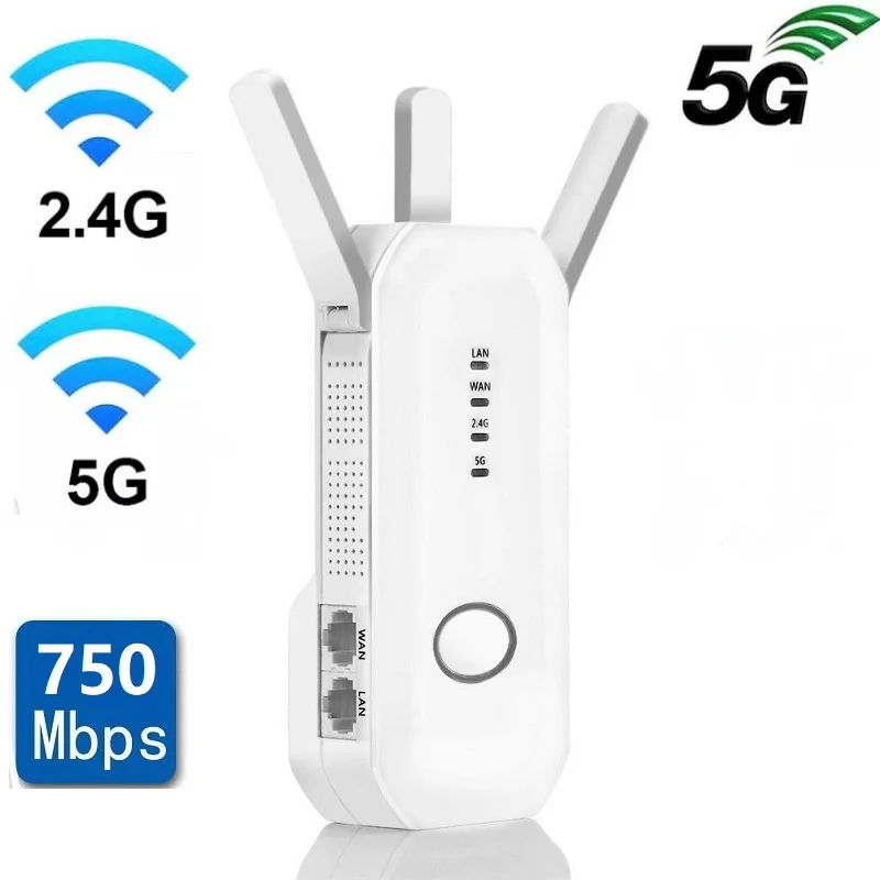 Двухдиапазонный ретранслятор Wi-Fi 2 4 ГГц/раньше 750 Мбит/с беспроводной ACRouter