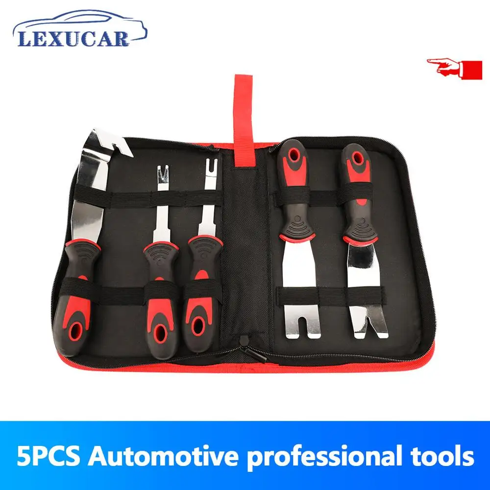 

Lexucar 5 pcs/Set Auto Car Repair Disassembled Audio Removal Installtion Pry Tools Car Radio Door Clip Panel Trim Dash Audio Navigatie Demontage Tool