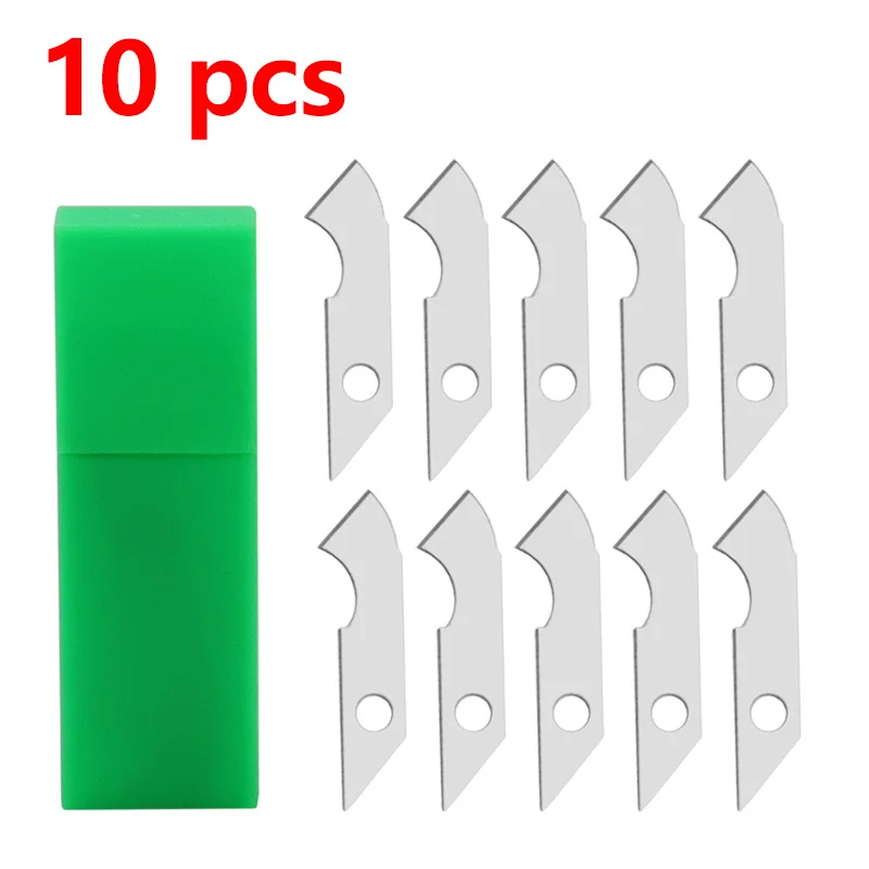 Hook Knife PVC Acrylic Board Manual Envelope Cutter Paper Mini Knife Box Opener Cutting Tool with  Replacement Blades