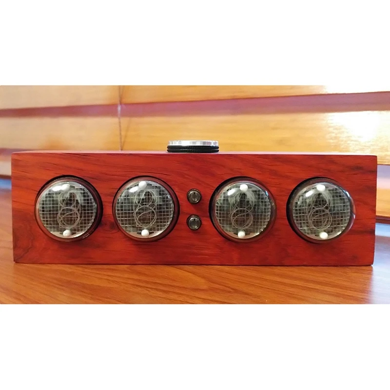 In-4 Glow Tube Clock Nixie Tube Clock Solid Wood Electronic Led Backlight Clock