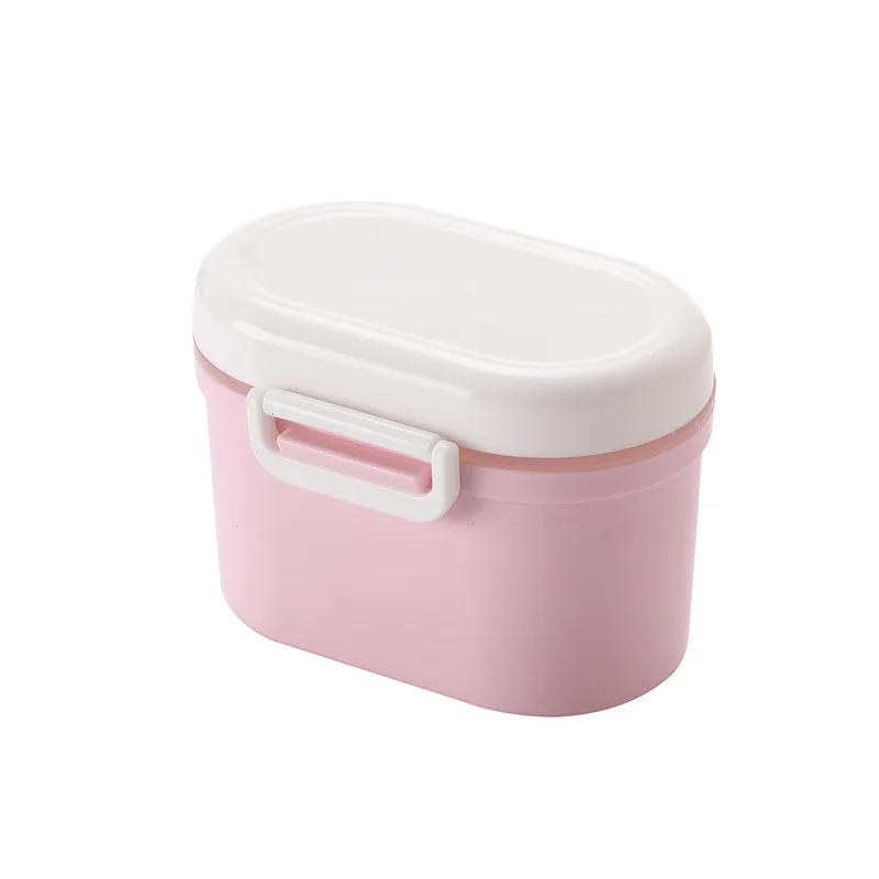 Детская формула хранения молока большой емкости детская молочная смесь может герметичный бокс коробка баррель миска для кормления малышей детский пищевой контейнер - Цвет: Розовый