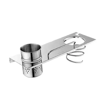 

Wall Mounted Hairdryer Holder Fine Stainless Steel Drilling Installation Shelf Storage Rack Home Bathroom Blower Organizer