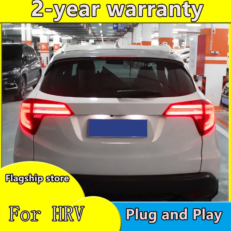 

Car Styling Dynamic Turn Signal Tail Lights For Honda HRV HR-V 2015 2016 Taillight LED Tail Light Rear Lamp Drive+Brake+Signal