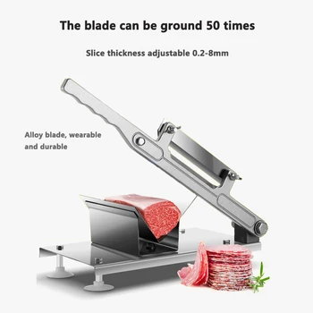 

Commercial Stainless steel meat slicer Multi-function cutting machine for pork/potato/vegetables/mutton/chicken/deli shop Manual