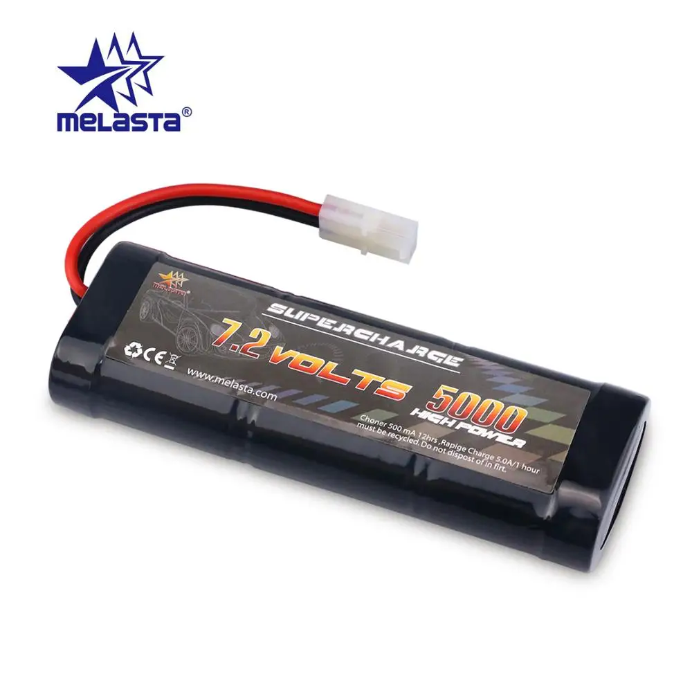 MELASTA 7.2V 5000mAh NiMH Rechargeable RC toy Battery with Tamiya/Banana Discharge Connector for RC Racing Cars Trucksbuggys