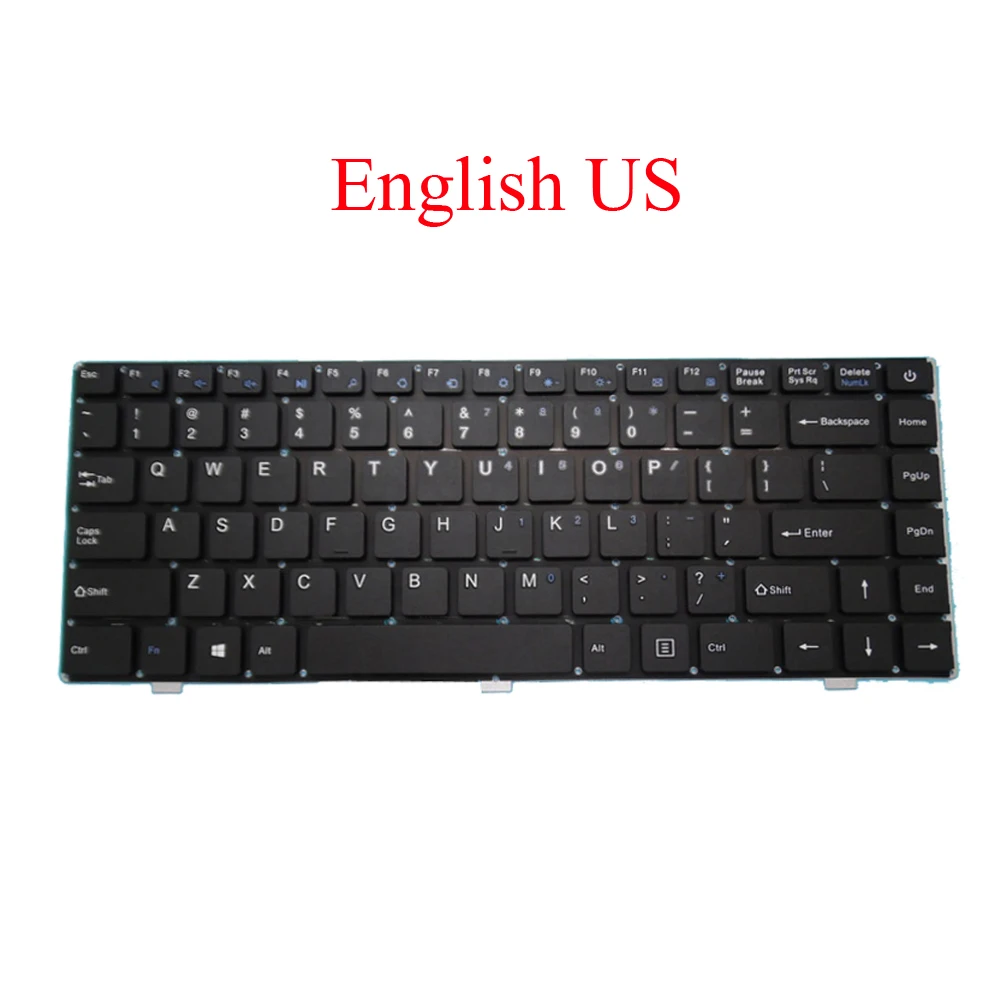 Ноутбук US RU Клавиатура для Chuwi LapBook 14 1 CWI539 Английский Русский черный без рамки