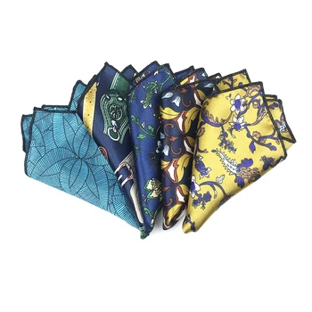 

100% Polyester Printing Colorful Pocket Squares for Men