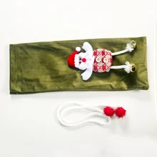 Рождественские украшения Набор фланелевых бутылок Набор Винных Бутылок рождественские украшения подарок Санта-Снежинка Клаус Снеговик Лось украшения