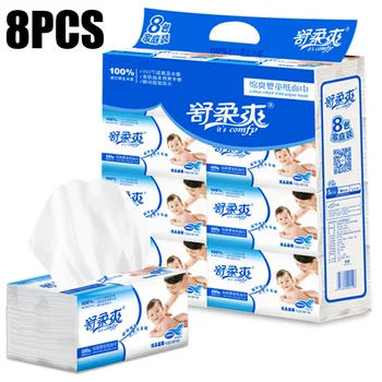 

8pcs 480 Sheets 135*185mm Household 3-Layer Skin-Friendly Paper-Pumping Paper Kitchen Accessories Household