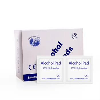 

AU100pcs 75% Alcohol Prep Swap Pad Wet Disposable Wipe for Antiseptic Skin Cleaning Care Jewelry Mobile Phone Clean Kitchen cle