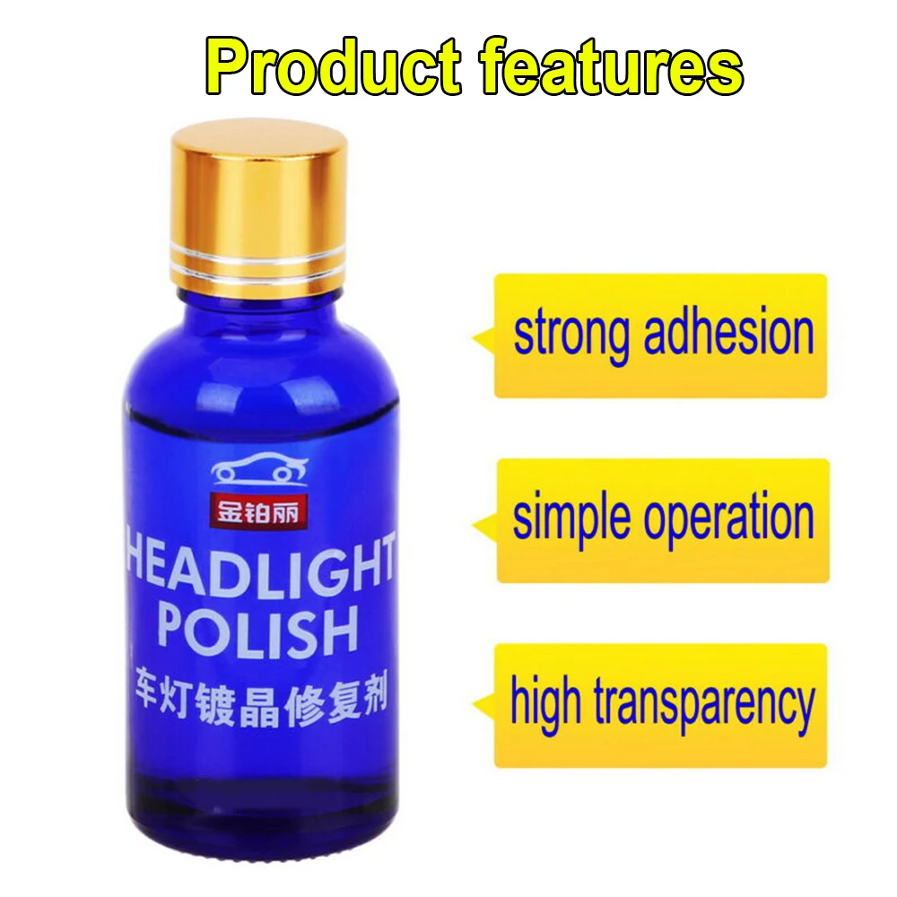 

50ml Car Headlight Polish Liquid Restoration Kit Auto Lens Scratches Repair Tool