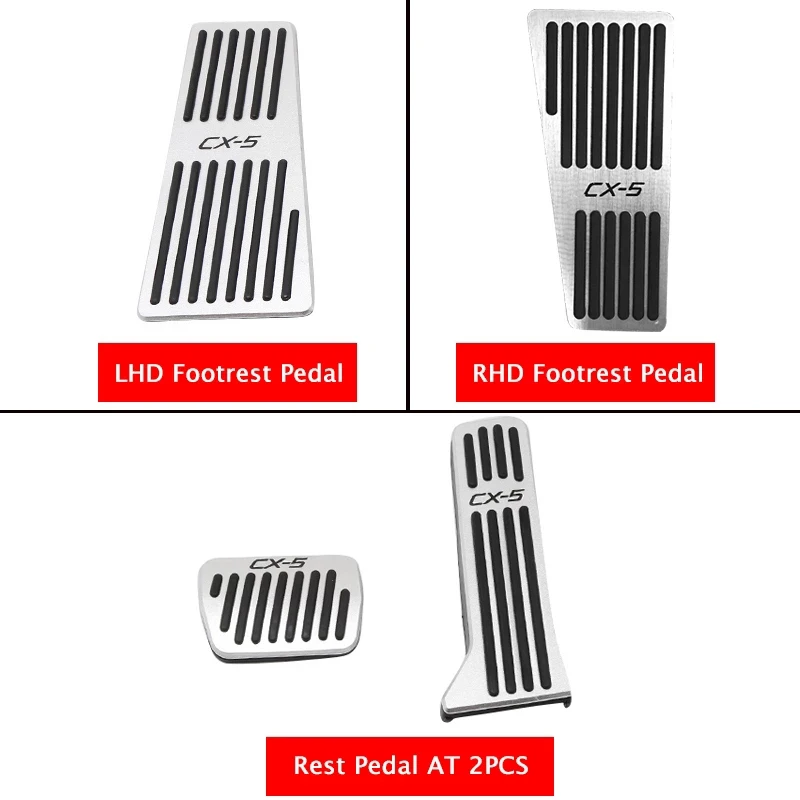 For Mazda CX5 CX-5 KE KF 2013- Car Accelerator Brake Pedal FootRest Pedal Pad No Drill Cover Accessories