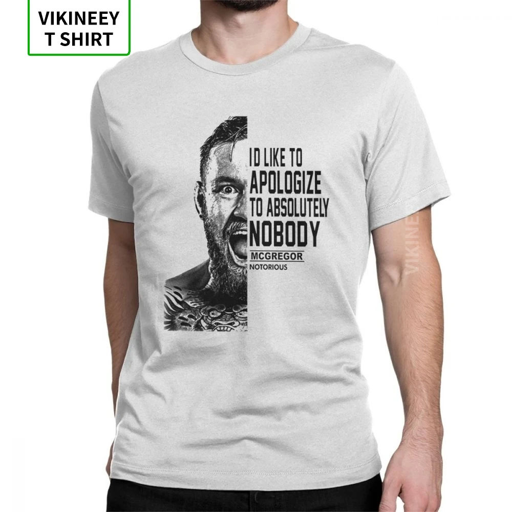 

Men T-Shirts Conor Mcgregor Vintage Short Sleeves Tees Crew Neck Clothing 100% Cotton Design T-Shirts Guys Swag Streetwear