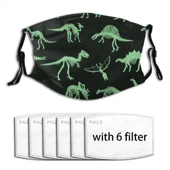 

Dinosaur Bones Pattern Mask Mouth Face Mask Anti Dust Mask with Replaceable Filter