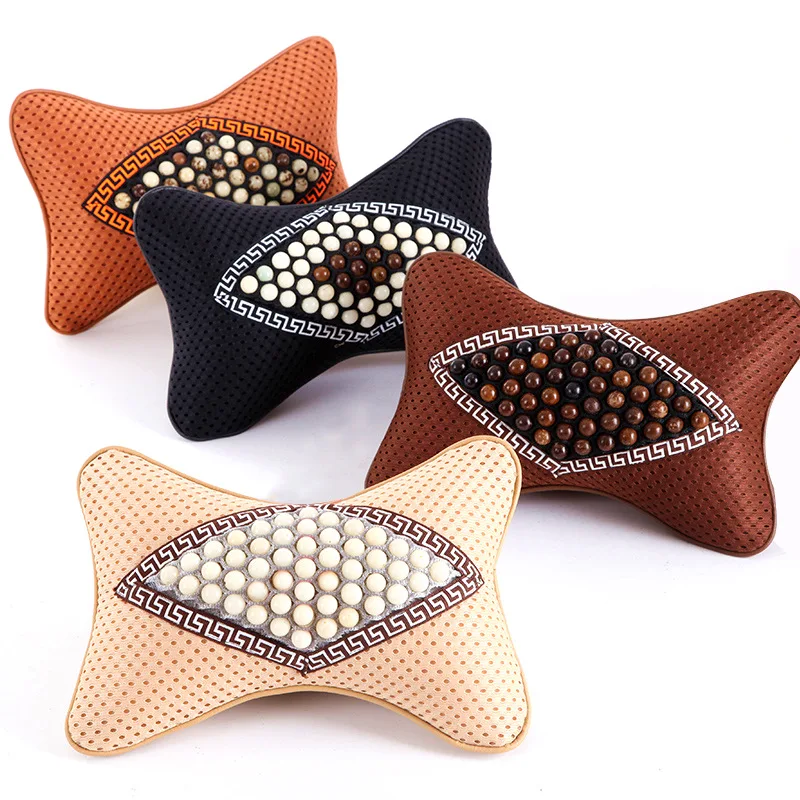 

2 Packs car headrest Neck Pillow Neckrest Support Sleep Pillow In Car Massage Balls Mesh Auto Accessories Dropshipping