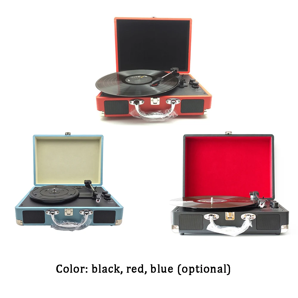 

Retro Record Player 33RPM Antique Gramophone Turntable Disc Vinyl Audio 3-Speed Aux-in Line-out USB DC 5V Gramophones