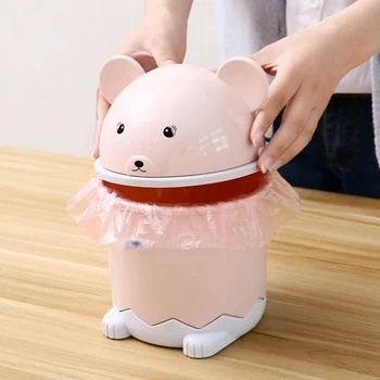 

Creative Mini Small Waste Bin Desktop Garbage Basket Home Table Plastic Office Supplies Trash Can Dustbin Sundries Barrel Box
