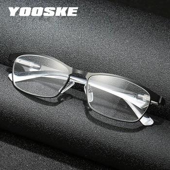 

YOOSKE Metal Frames Reading Glasses Men Business Computer Eyeglasses Women Classic Prescription Eyewear Diopter +1.0 2.0 3.0 4.0