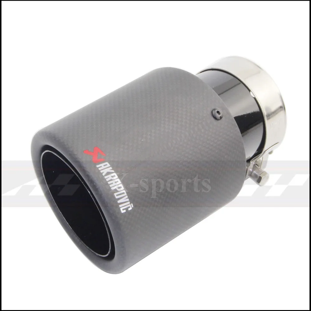 Akrapovic автомобильный Стайлинг выхлопные хвостовые трубы матовый углеродный