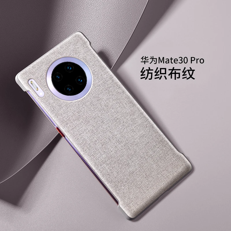 Huawei dustproof case Ban Đầu HUAWEI Mate 30/Giao Phối 30 Pro PU Ốp Lưng Chống Bám Vân Tay Sợi Microfiber Da Nắp Lưng Chính Thức Ốp Lưng Điện Thoại cute huawei phone cases