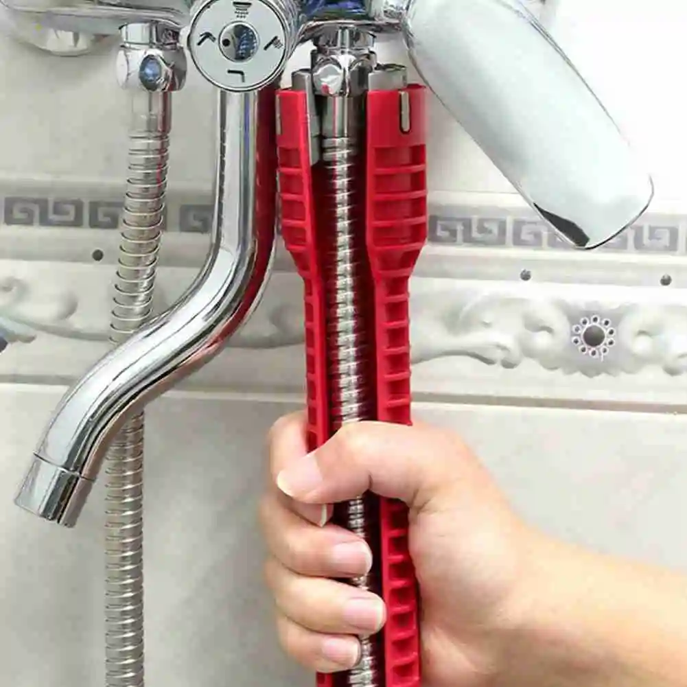 2 Clés De Lavabo Universelles 11 Tailles - Clé Hexagonale 4 Mâchoires Pour Robinetterie, Acier Carbone
