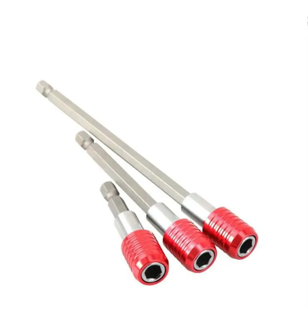 

3pcs Screwdriver Bit Extension Rod Screw Driver Bits Hexagon Precision Magnetic Ring 1/4'' Bit Stainless Steel Sleeve Post