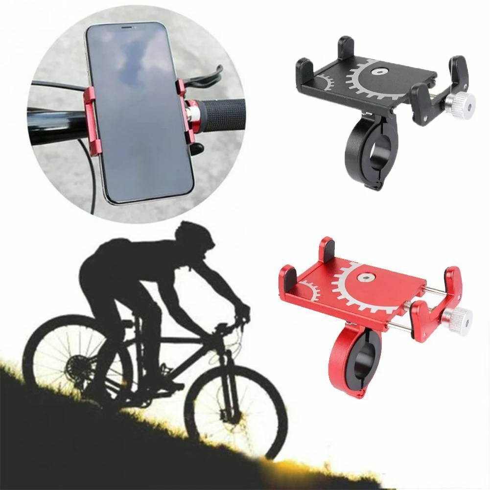 Aluminum Alloy Bicycle Phone Holder Anti-shake Mobile Phone& GPS Navigation Racks MTB Bike Motorcycle Bike Phone Holder