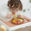 High Chair Custom Pure Color Placemat Feeding Solid Food Dining Plate Placemat Soft Silicone Table Mat Tableware Baby Stuff 3