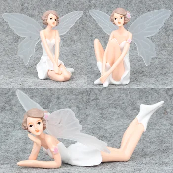 

3pcs/set Flying Flower Fairy Miniature Realistic Elegant Cute PVC Action Figures Dolls