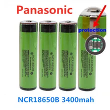 Panasonic ncr 18650B 3400mah 3,7 V 18650 аккумуляторная литиевая батарея с высокой емкостью 18650 батарея+ защитная(PCB