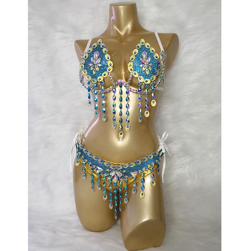 Samba Carnival Wire Bra & belt& Gold Panty Set Hand Made 3Piece Crystal  Stone Belly dancing WIRE BRA FREE SHIPPING - AliExpress