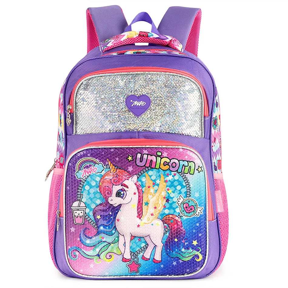 Sequins Unicorn School Bag with Large Capacity