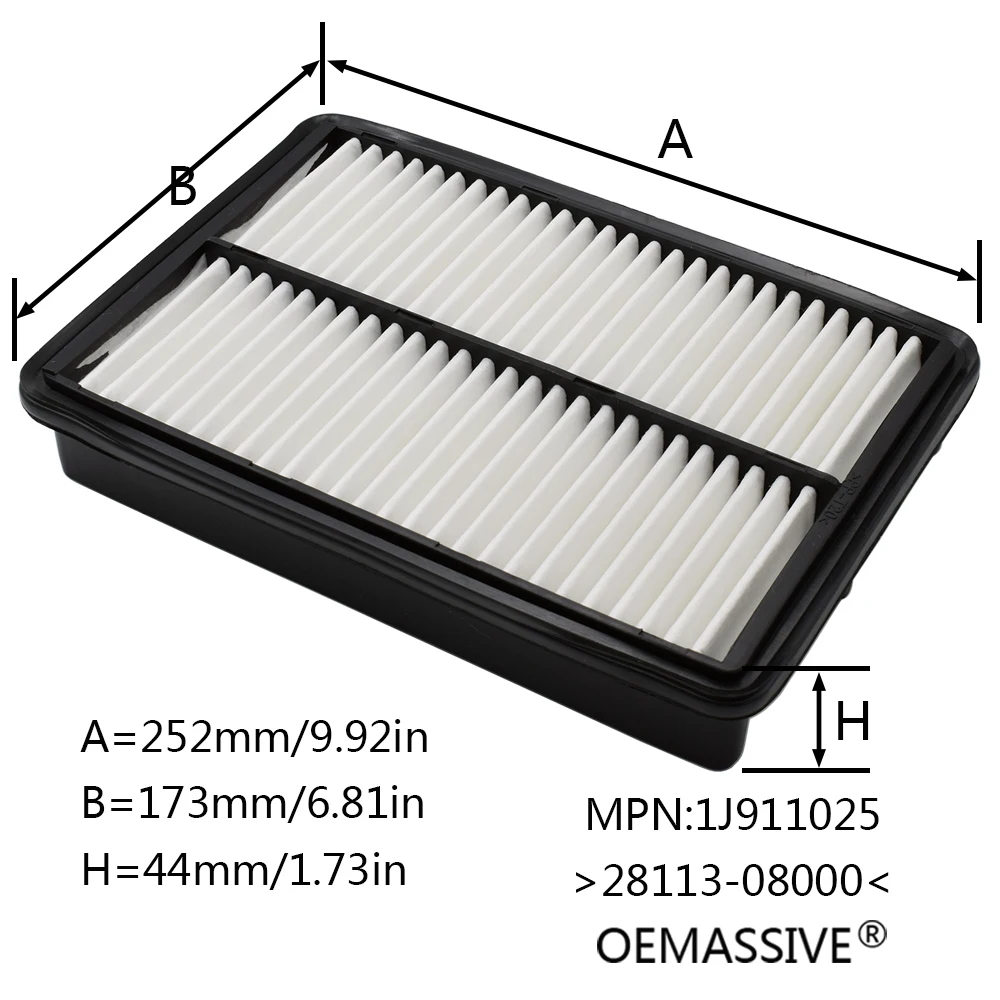 Car Engine Air Filter For Hyundai Tucson JM Kia Cerato LD Sportage JE KM 2005-2010 28113-08000 28113-2F250