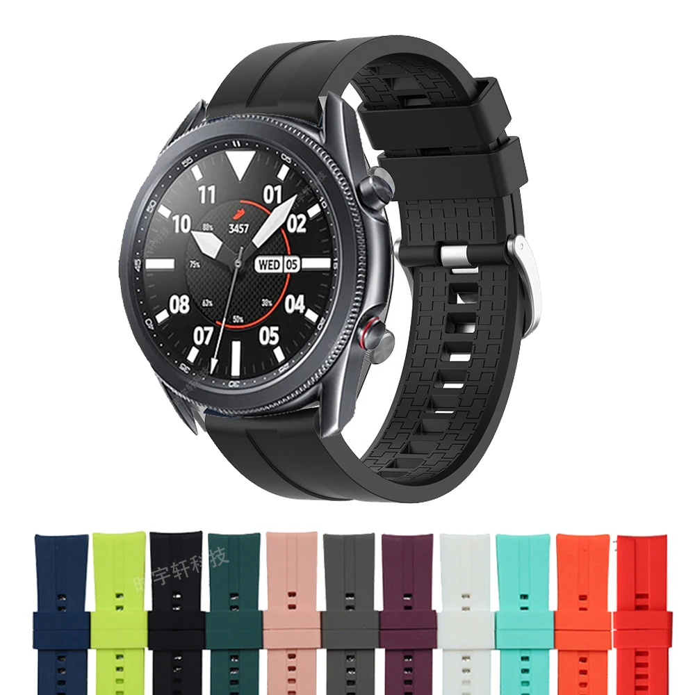Мягкий силиконовый ремешок для смарт-часов Samsung Galaxy 46 мм Gear S3 спортивный браслет