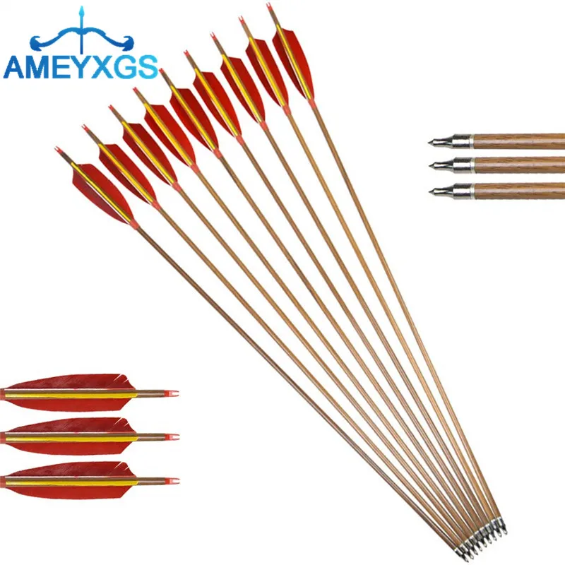 

6/12Pcs 30" Archery Carbon Arrows SP 340 Pure Carbon Arrow Replaceable Broadhead 5" Turkey Feather For Bow Hunting Accessories