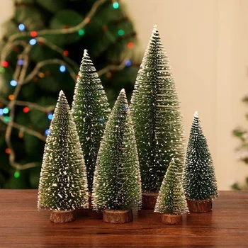 Arbol de navidad de Año Nuevo, Mini árbol de navidad, árbol de pino pequeño, adorno de navidad de escritorio