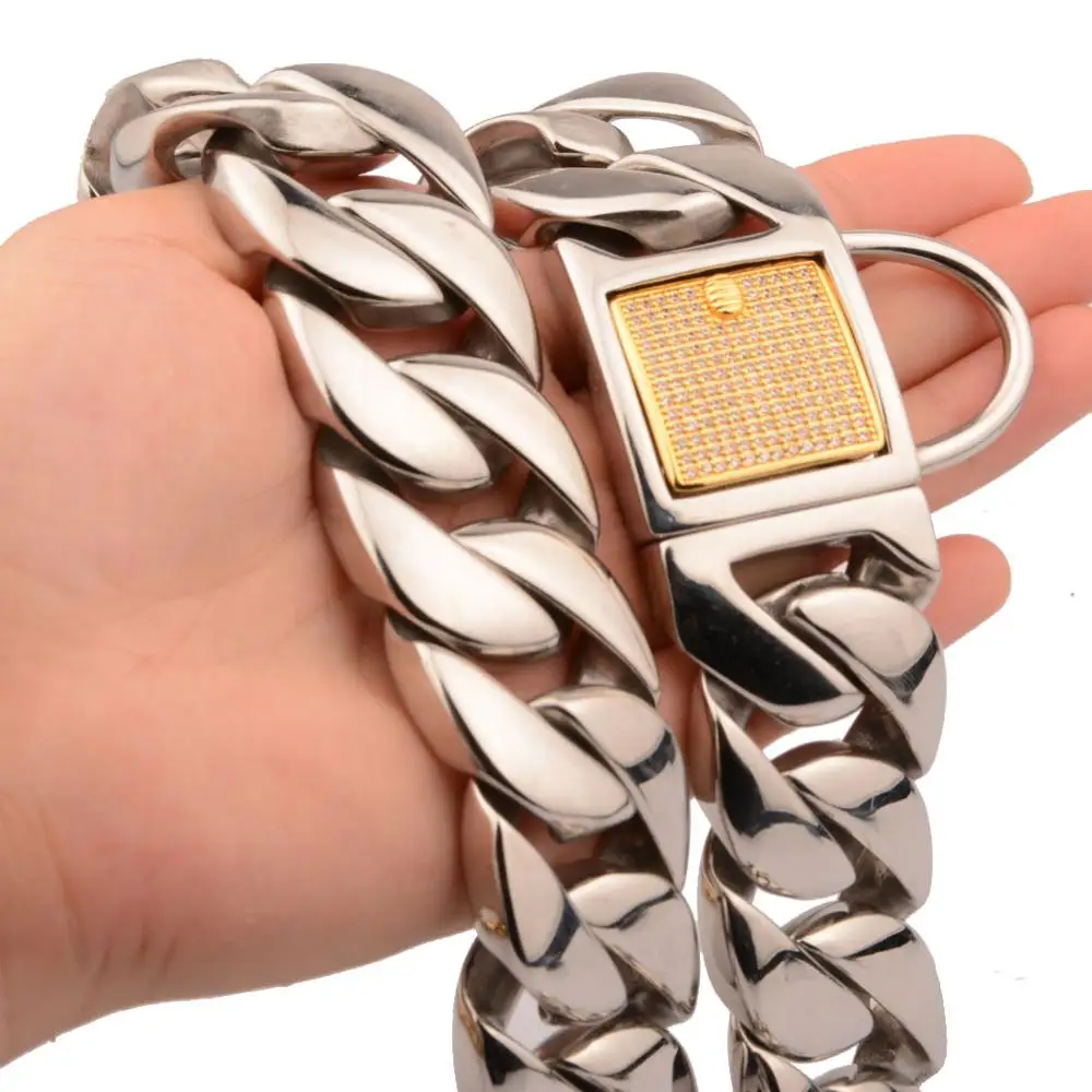 30 мм широкий ошейник для собак тренировочный собачий из нержавеющей стали с