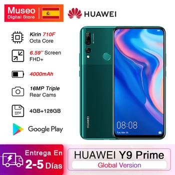 Перейти на Алиэкспресс и купить Глобальная версия смартфона HUAWEI Y9 Prime 2019 4 Гб 128 ГБ Kirin 710F 6,59 ''16 МП AI Тройная камера заднего вида 16 МП