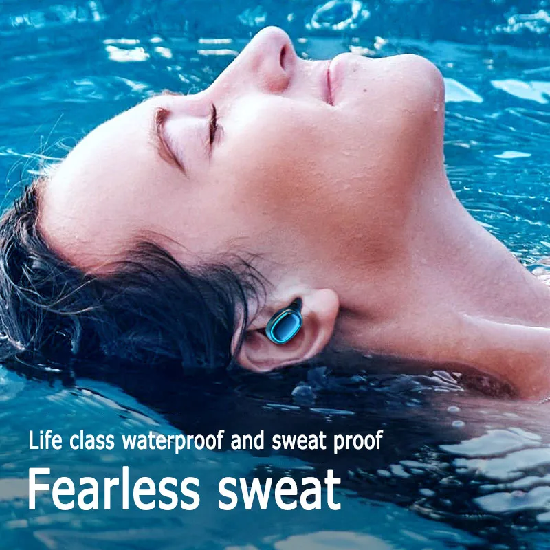 Shoumi TWS Wireless Earphones B9 Stereo in Ear Sports Headset Power Digital Display Touch Key Bluetooth 5 0 with Mic for Xiaomi