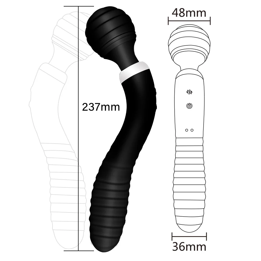 AV Magic Wand Powerful Clit Vibrator For Woman Huge Personal Body Massage Clitoral Stimulator Big Head Erotic Sex Toys | Красота и